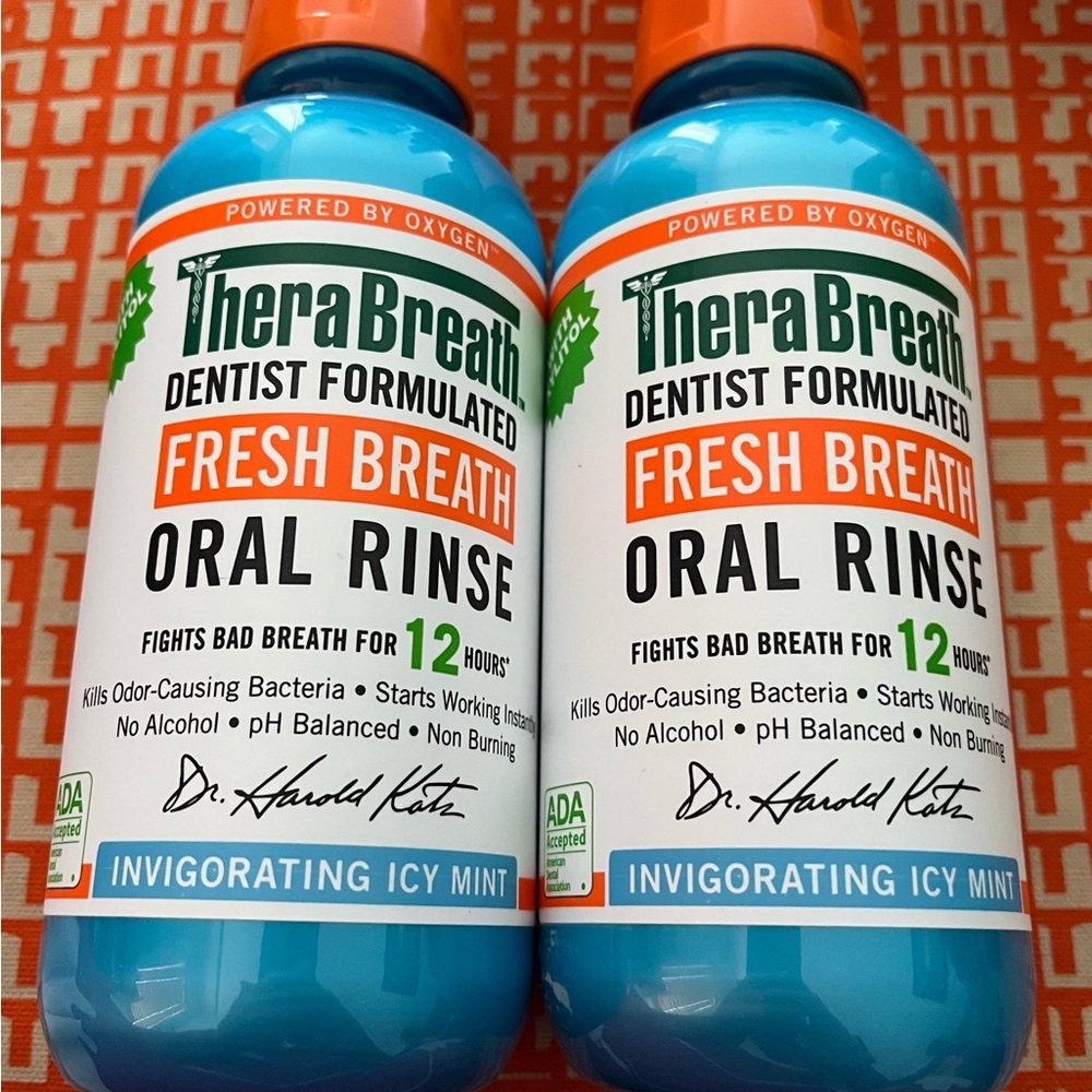TheraBreath Oral Rinse Invigorating Icy Mint 473ml